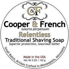 Load image into Gallery viewer, Cooper & French Relentless Shaving Soap