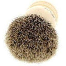 Load image into Gallery viewer, Edwin Jagger Silver Tip Badger Shaving Brush, Extra Large, Imitation Ivory