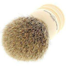 Load image into Gallery viewer, Edwin Jagger Silver Tip Badger Shaving Brush, Large, Imitation Ivory