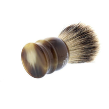 Load image into Gallery viewer, Edwin Jagger Silver Tip Badger Shaving Brush, Medium, Imitation Horn