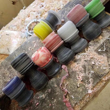 Load image into Gallery viewer, Envy Shave Carbon Shaving Brush, Finest Badger, #5 Purple/Red/Orange