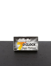 Load image into Gallery viewer, Gillette 7 O'Clock Super Platinum Double Edge Blades, Black (10 Blades)