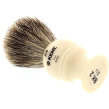 Load image into Gallery viewer, Kent BK2 Traditional Pure Grey Badger Shaving Brush, Cream Handle