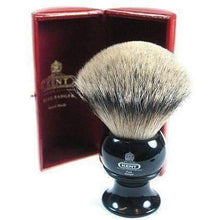 Load image into Gallery viewer, Kent BLK12 Silver Tip Badger Shaving Brush, Black Handle