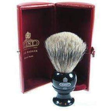 Load image into Gallery viewer, Kent BLK2 Pure Grey Badger Shaving Brush, Black Handle