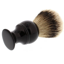 Load image into Gallery viewer, Kent BLK8 Traditional Silver Tip Badger Shaving Brush, Black Handle