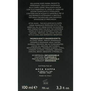 Acca Kappa Cedro (Cedar) After Shave Splash