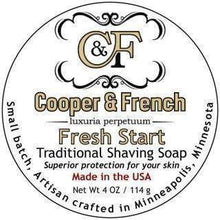 Load image into Gallery viewer, Cooper &amp; French Fresh Start Shaving Soap
