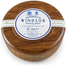 Load image into Gallery viewer, D.R. Harris Windsor Shaving Soap in Mahogany Stained Wood Bowl
