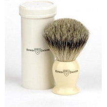 Load image into Gallery viewer, Edwin Jagger Best Badger Travel Brush with Case, Ivory
