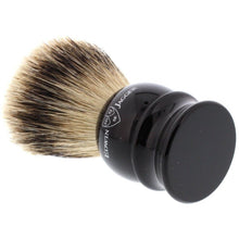 Load image into Gallery viewer, Edwin Jagger Silver Tip Badger Shaving Brush, Medium, Black
