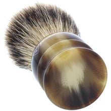 Load image into Gallery viewer, Edwin Jagger Silver Tip Badger Shaving Brush, Medium, Imitation Horn
