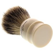 Load image into Gallery viewer, Edwin Jagger Silver Tip Badger Shaving Brush, Medium, Imitation Ivory
