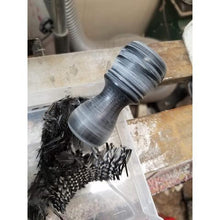 Load image into Gallery viewer, Envy Shave Carbon Shaving Brush, Black Wolf Synthetic, #2 Black/Red/White
