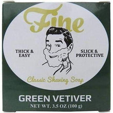 Load image into Gallery viewer, Fine Classic Shaving Soap, Green Vetiver
