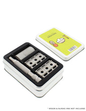 Load image into Gallery viewer, Frugal Shave Travel Case Large Tin Size, Best fit for Rockwell 6S, 6C or 2C
