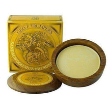 Load image into Gallery viewer, Geo F Trumper Sandalwood Shaving Soap in Wooden Bowl
