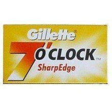 Load image into Gallery viewer, Gillette 7 O'clock SharpEdge Double Edge Razor Blades (5 Blades)

