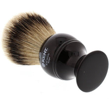 Load image into Gallery viewer, Kent BLK8 Traditional Silver Tip Badger Shaving Brush, Black Handle
