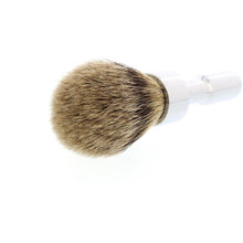 Load image into Gallery viewer, Merkur Futur Silvertip Badger Shaving Brush, Polished Chrome
