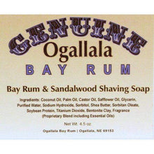 Load image into Gallery viewer, Ogallala Bay Rum &amp; Sandalwood Shaving Soap
