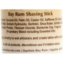 Load image into Gallery viewer, Ogallala Bay Rum Shaving Stick
