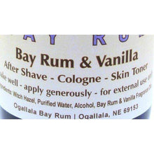 Load image into Gallery viewer, Ogallala Bay Rum &amp; Vanilla Aftershave, Cologne and Skin Toner, 4oz
